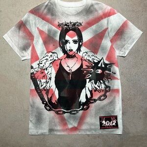 Custom Misa print airbrushed patchwork tee